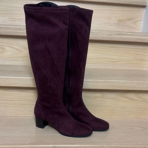 Ron White Shoes - RON WHITE Rapisardi Elegant Burgundy Knee-High Boots size 40